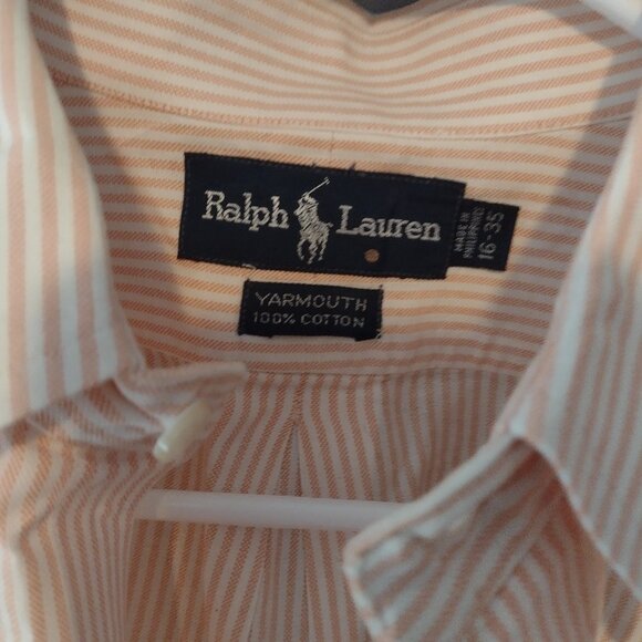 Vintage Polo by Ralph Lauren Marmouth 100 % cotton button down long sleeve mens - Picture 4 of 5